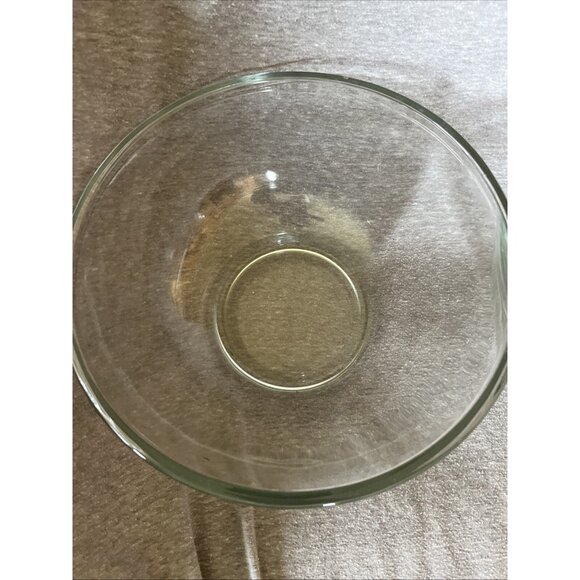 Vintage Mixing Serving Clear Glass Bowl Made in Mexico 8” & 9" Lot of 2 Heavy - Picture 3 of 11